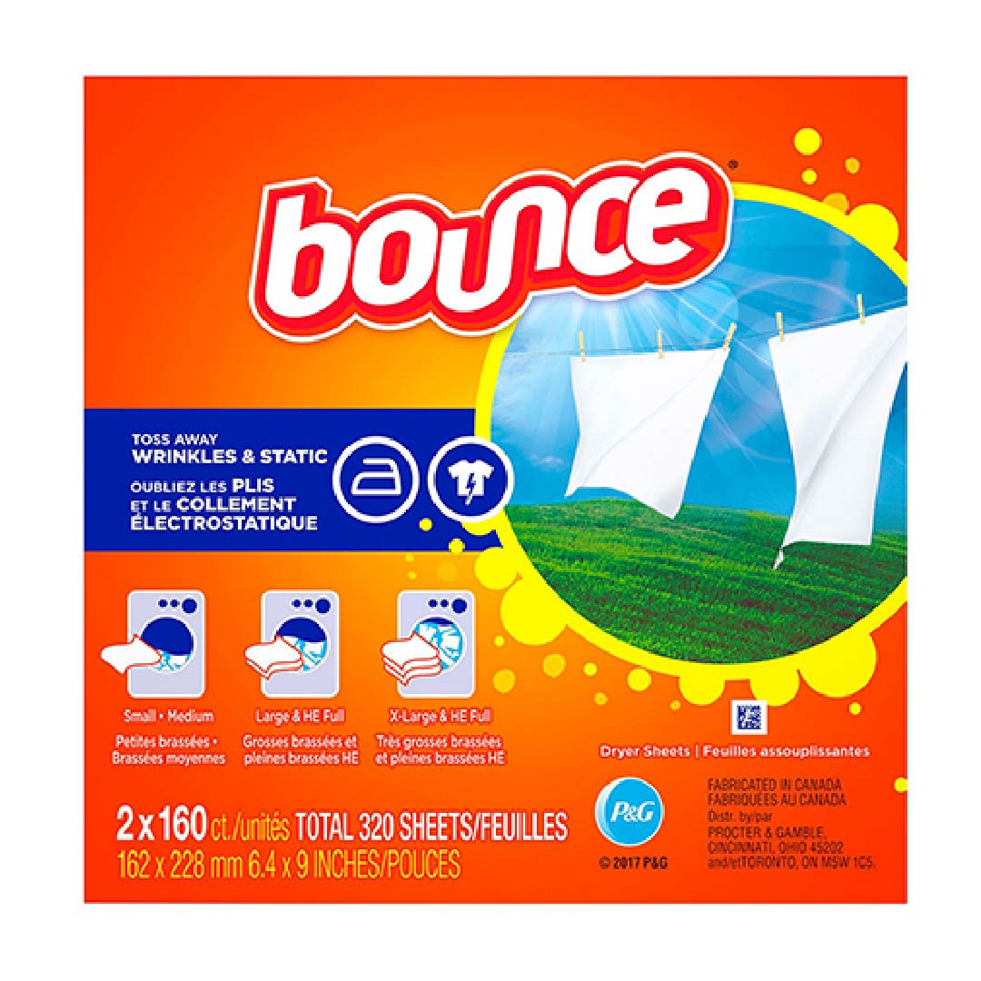 BOUNCE_Mesa de trabajo 1 Hojas Suavizantes Antiarrugas Bounce 2 Pack / 320 Hojas - Imagen 1