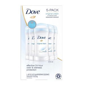 Desodorante De Mujer Dove Original Clean 5 Pack / 76g
