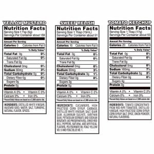 Salsas Picnic Ketchup, Mostaza, Relish 4 Pack / 769ml - Imagen 2
