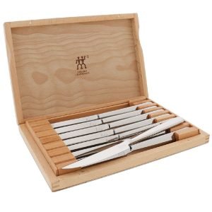 Juego De Cuchillos Zwilling Para Carne De Acero Inoxidable / 8 Piezas Con Estuche De Presentación