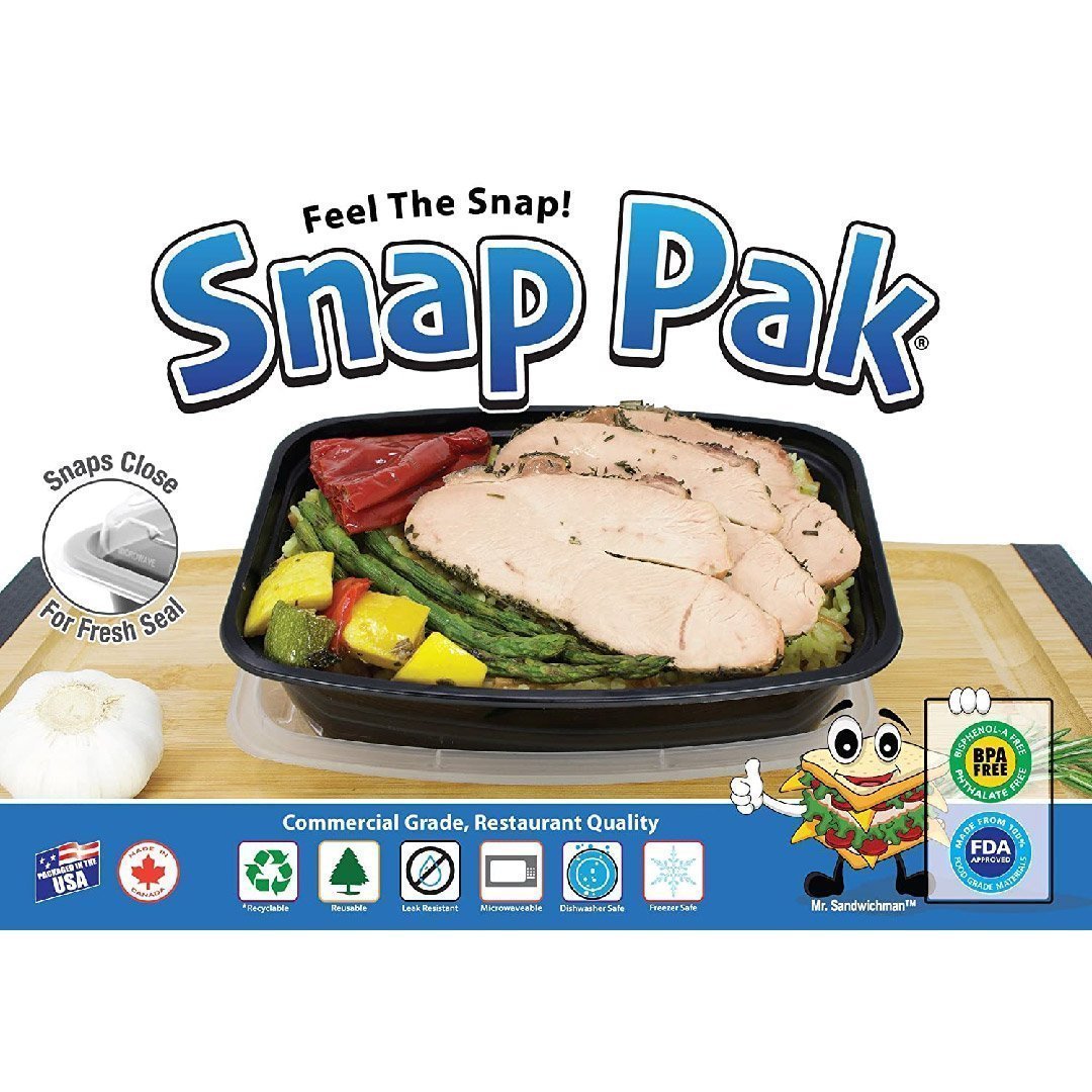 bandejas-02 Envases Para Almacenamiento de Alimentos Snap Pak, 28 oz / 25 Pack - Imagen 1