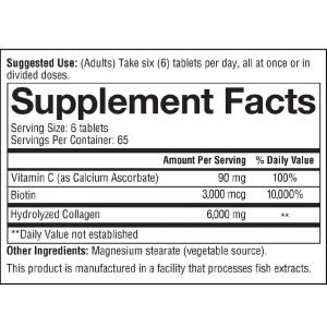 Colágeno Formula Avanzada 1, 2 y 3 Más Biotin. Youtheory, 390 Tabletas - Imagen 3