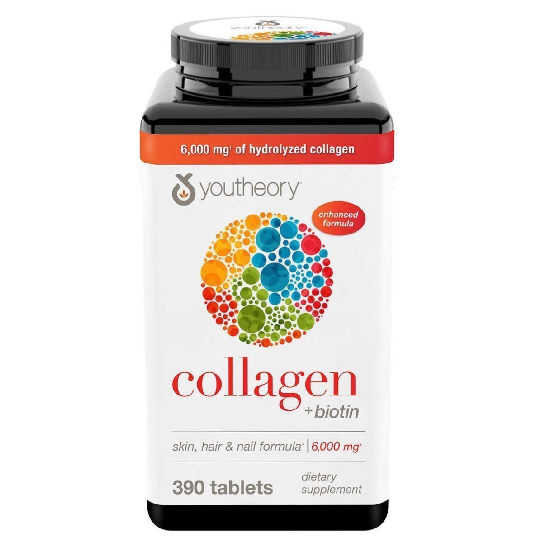 comviene-m-06 Colágeno Formula Avanzada 1, 2 y 3 Más Biotin. Youtheory, 390 Tabletas - Imagen 1
