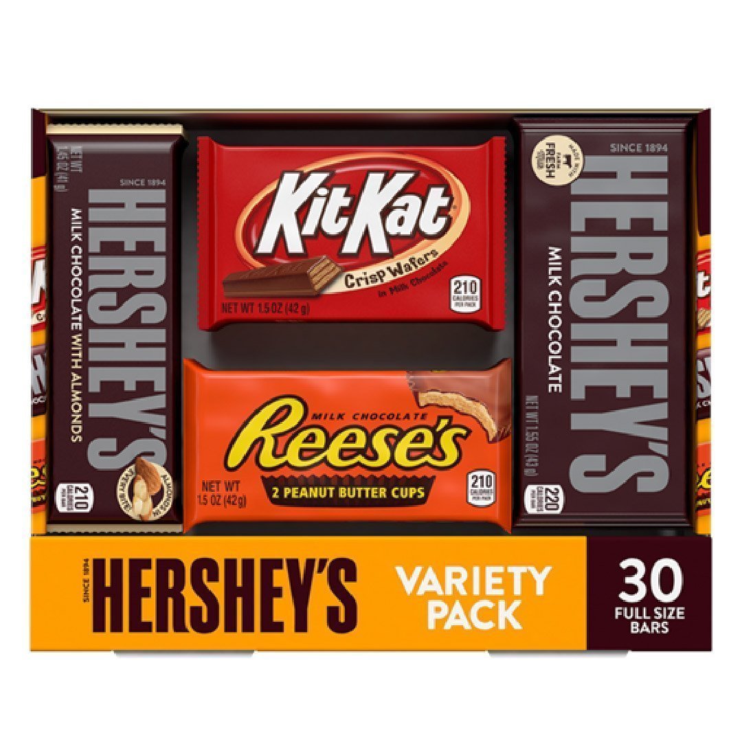 hersheyvarietypack_Mesa de trabajo 1 Paquete Variado Hershey's Full Size / 30 Pack - Imagen 1