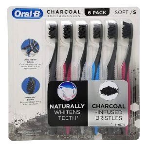 Cepillo De Dientes Oral-B Cerdas Con Infusión De Carbón / 6 Pack