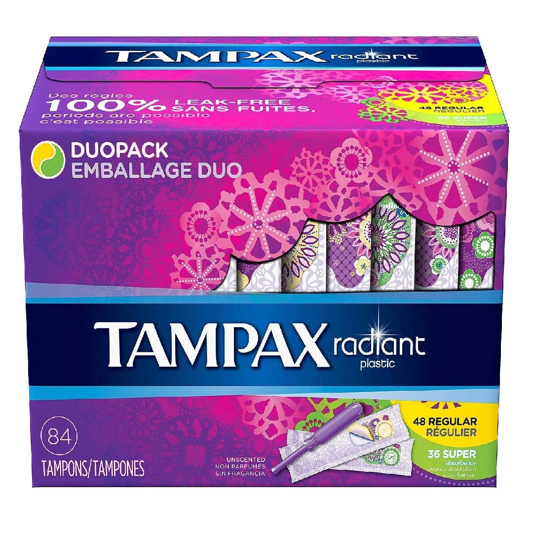 nuevooo5-04 Tampones Tampax Radiant Regular & Super / 84 Pack - Imagen 1