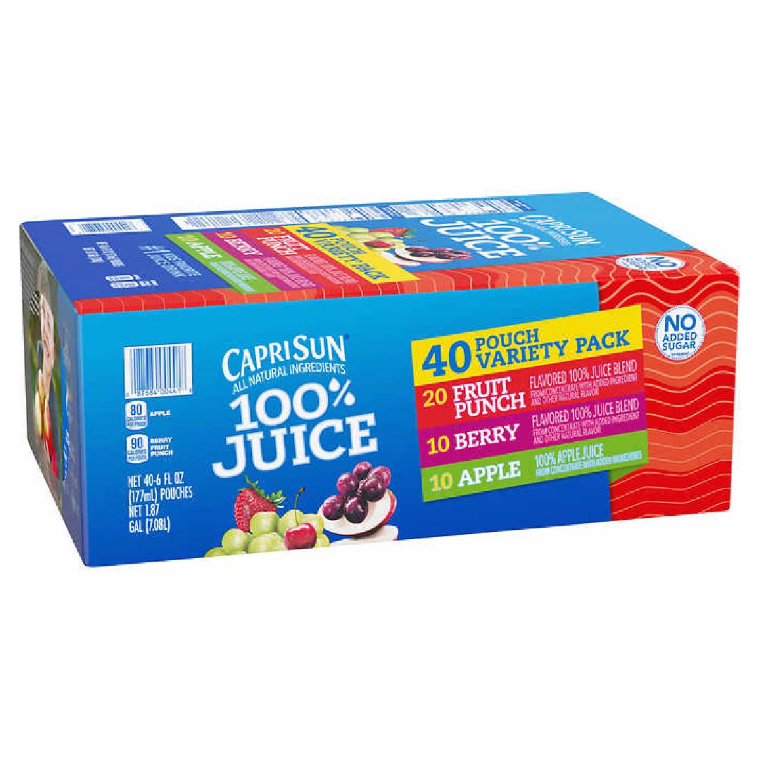 caprisun-02 Jugos Capri Sun 50% Menos Azúcar Sabores Variados 40 Pack / 177ml - Imagen 1