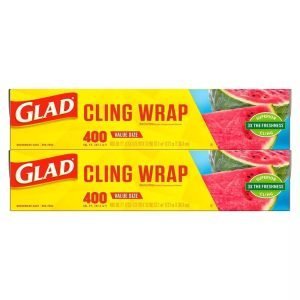 Rollo De Envoltura Plástica Para Alimentos, Glad ClingWrap / 121 m X 30.4 cm / 2 Pack