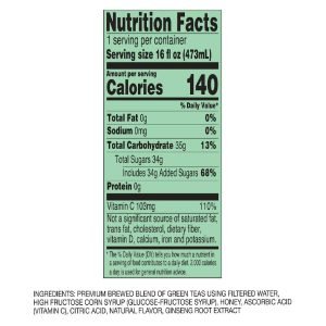 Té Verde AriZona Con Ginseng y Miel 24 Pack / 473 mL - Imagen 3