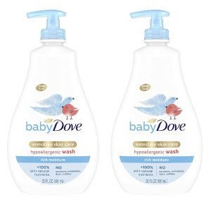 Jabón Hidratante Baby Wash Dove, Hipoalergénico / Pieles Sensibles / 2 Pack / 1.18 L