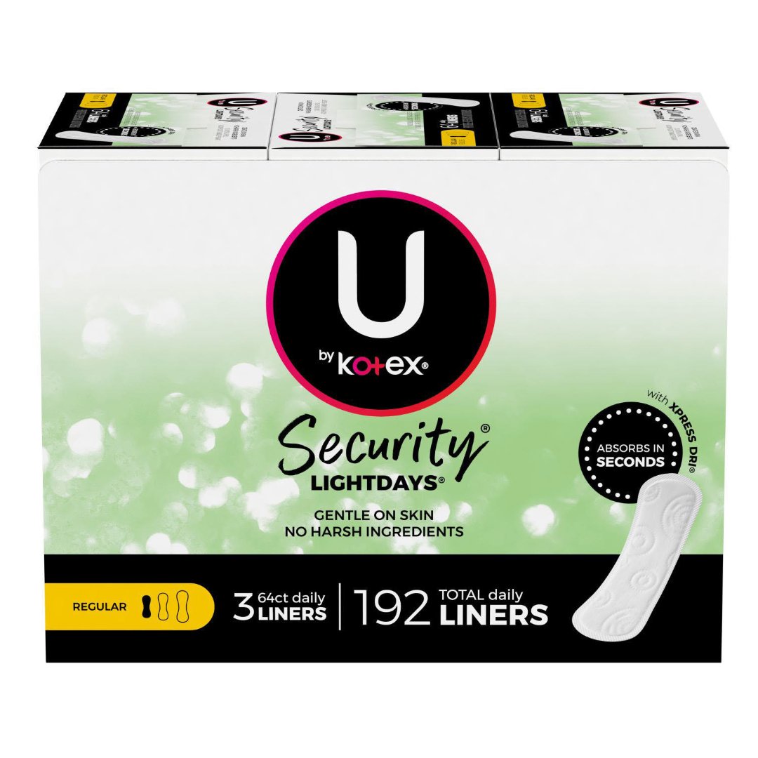 kotex Protectores Diarios Regular Sin Perfume, U by Kotex / 192 Pack - Imagen 1