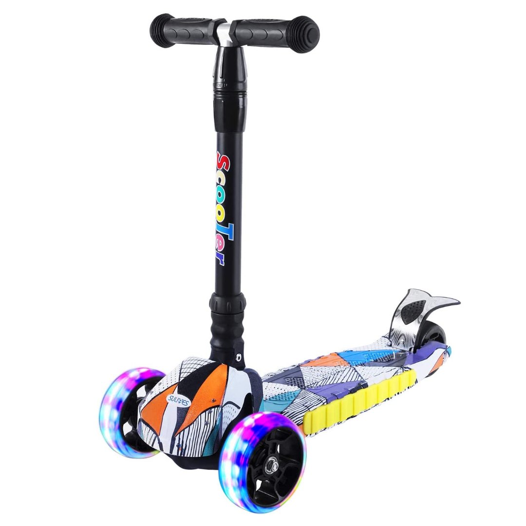 SCOOTER Scooter Para Niños De 3 Ruedas Con Luz LED, Sulives / Ajustable De 3 a 12 Años - Imagen 1