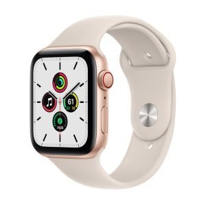 Reloj Apple Watch SE GPS, 44mm Gold Aluminum / Correa Deportiva Starlight