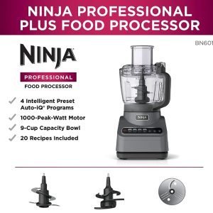 Procesador De Alimentos Profesional Ninja 1000W / 4 Funciones De Corte / 3 Cuchillas - Imagen 2