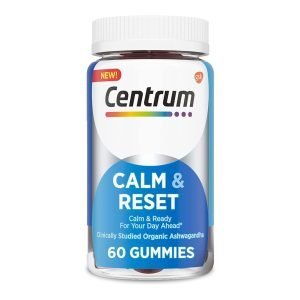 Suplemento Centrum En Gomitas Calm & Reset Con KSM-66 Ashwagandha - Vitamina B12 - vitamina B6 / 60 Gomitas