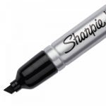Marcador Permanente Sharpie Negro Punta De Cincel, 12 Pack