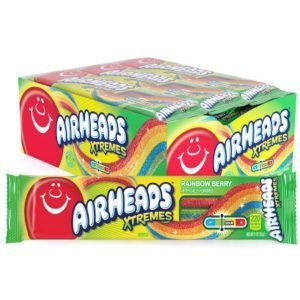 Tiras De Caramelo Masticable Airheads Xtremes, 18 Pack / 1.02 Kg