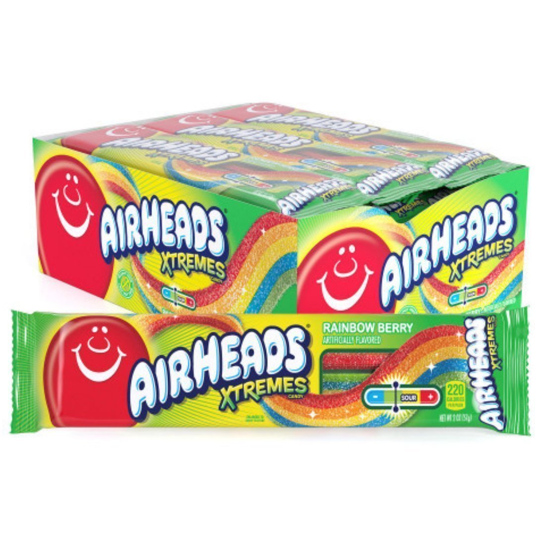 Web_Photo_Editor (38) Tiras De Caramelo Masticable Airheads Xtremes, 18 Pack / 1.02 Kg - Imagen 1
