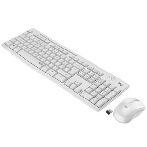 Mouse y Teclado Inalámbrico USB Con Tecnología SilentTouch, Logitech MK295 / Color Blanco