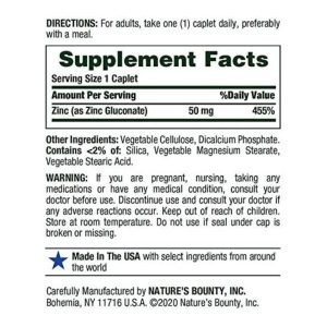 Zinc 50mg Nature´s Bounty / 400 Capsulas - Imagen 2