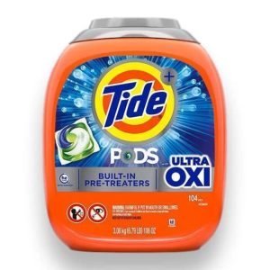 Capsulas De Jabón Detergente, Tide PODS 4 en 1 Ultra Oxi / 104 Capsulas