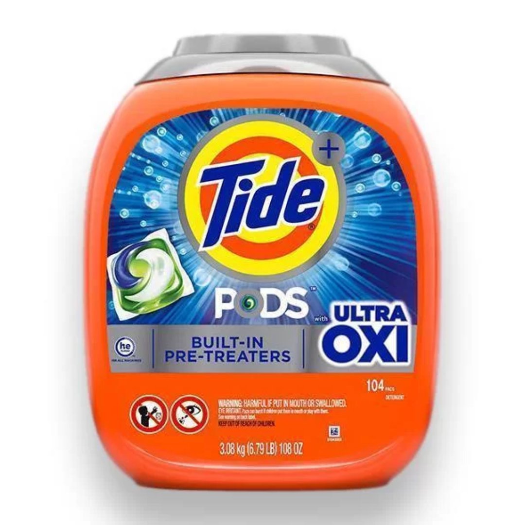 Project 16 (23) Capsulas De Jabón Detergente, Tide PODS 4 en 1 Ultra Oxi / 104 Capsulas - Imagen 1