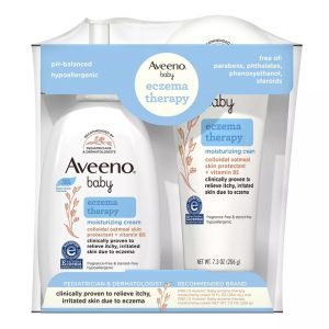 Crema Hidratante Para Bebé Con Avena Natural, Aveeno Baby Eczema Therapy / 2 Pack / 354 mL / 206g