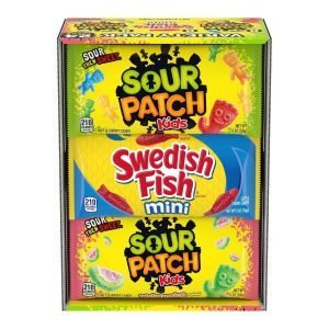 Gomitas Sour Patch Kids & Swedish Fish, 24 Pack / peso total 1.34 Kg.