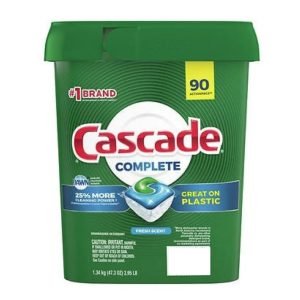 Detergente En Pastillas Para Lavaplatos Automático 25% Más Limpio - Aroma Fresh, Cascade Complete / 90 Pack / 1.34 Kg