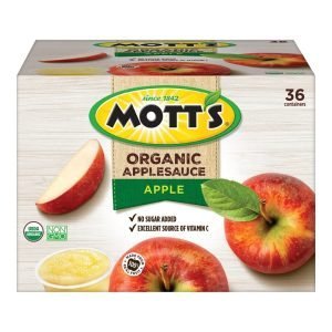 Puré De Manzana Orgánico Sin Azucar, Mott´s / 36 Pack / 111g