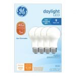 Bombillos LED De Luz Diurna GE / 40 W / A19 De Uso General - 450 Lúmenes / 4 Pack