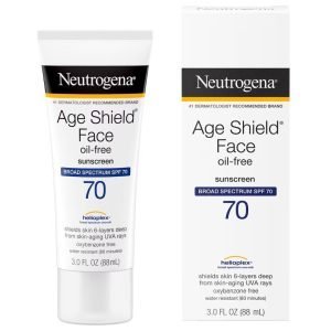Protector Solar De Amplio Espectro SPF 70 - Hidratante Sin Aceite / Neutrogena Age Shield / 88mL