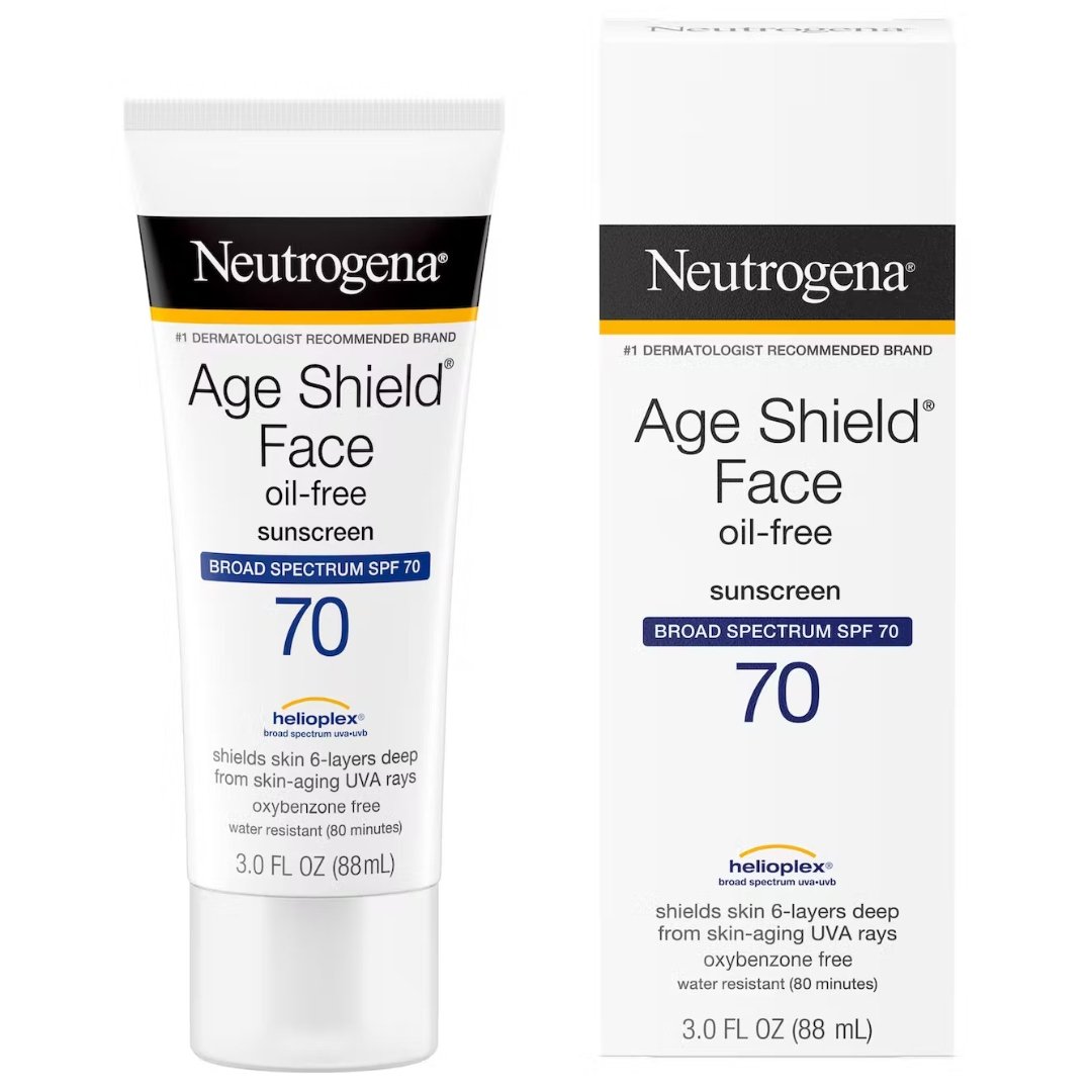Untitled Project – 2023-03-03T094617.401 Protector Solar De Amplio Espectro SPF 70 - Hidratante Sin Aceite / Neutrogena Age Shield / 88mL - Imagen 1