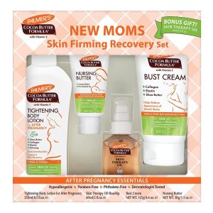 Set De Recuperación Reafirmante De La Piel New Moms / Formula De Manteca De Cacao / Palmer´s / 4 Pack