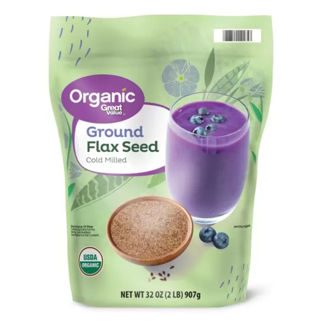 Untitled Project – 2023-03-08T225536.573 Harina De Linaza Orgánica Molida En Frío, Great Value / 453g - Imagen 1