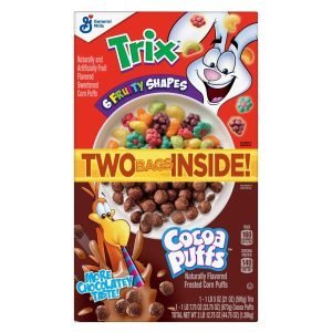 Cereal Trix & Cocoa Puffs, General Mills / 2 Pack / 1.26 Kg