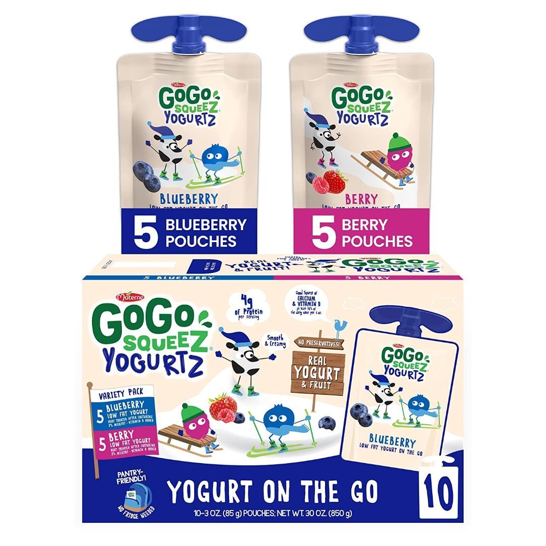 Untitled Project - 2023-03-22T204439.514 Aperitivos De Yogurt - GoGo squeeZ Sabor Arándanos - Bayas / 10 Pack / 85g - Imagen 1