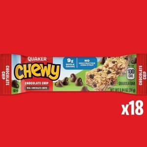 Barras De Granola Quaker Chewy Dipps Con Chispas De Chocolate / 18 Pack / 24g / 432g Total - Imagen 2