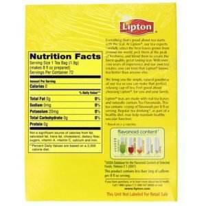 Té Negro Lipton Descafeinado / 72 Pack / 136g - Imagen 2