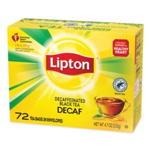 Té Negro Lipton Descafeinado / 72 Pack / 136g