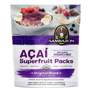 Paquetes de Açaí Congelado Orgánico Mezcla Original - Berry + Guaraná / Sambazon / 12 Pack / 100g / 1.2 Kg Total
