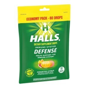 Halls Defense Sistema Inmune - Sabores Cítricos Surtidos / 80 Pack