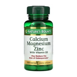 Calcio, Magnesio y Zinc Con Vitamina D3 / Nature´s Bounty / 100 Tabletas