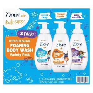 Body Wash Espumoso Para Niños, Dove Kids Care / 3 Pack Fragancias Variadas / 400mL