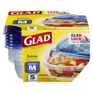Envases Plásticos Con Tapa / Glad - Medium / 5 Pack