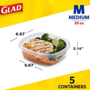 Envases Plásticos Con Tapa / Glad - Medium / 5 Pack - Imagen 3