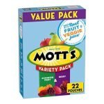 Mott’s Gomitas Sabores Frutales Variados y Berry  / 22.6Gr / 22 Pack