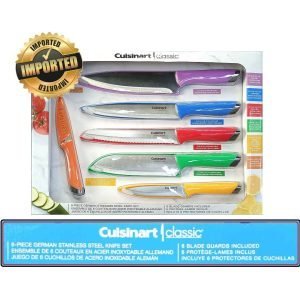 Juego De Cuchillos De Cocina Alemanes De Acero Inoxidable Metalico / Cuisinart / 6 Piezas