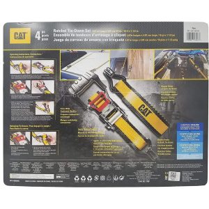 Juego De Correas De Amarre Con Trinquete / Cat De 4 Piezas / 4.87m x 3.81cm / Carga de Trabajo 498.95 Kg - Imagen 2