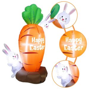 Decoración Inflable De Pascua De Zanahoria Con Luz LED / 5 Pids - Imagen 2